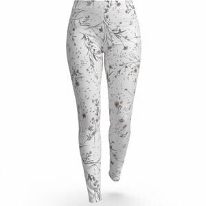 Utopia by Hue Floral Whiite Jeggings Size XL